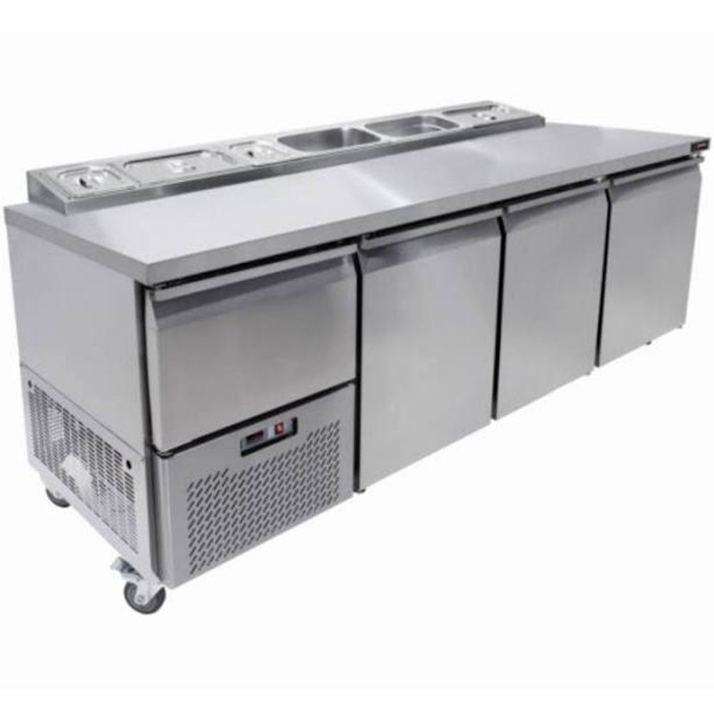 BCE Underbar With Pizza Top 3 And Half Door - Solid Door - 750Mm - UPS7024-R02