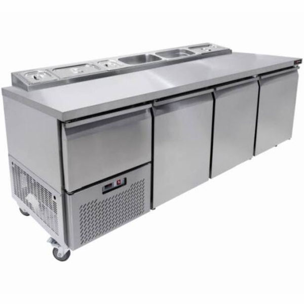 BCE Underbar With Pizza Top 3 And Half Door - Solid Door - 750Mm - UPS7024-R02