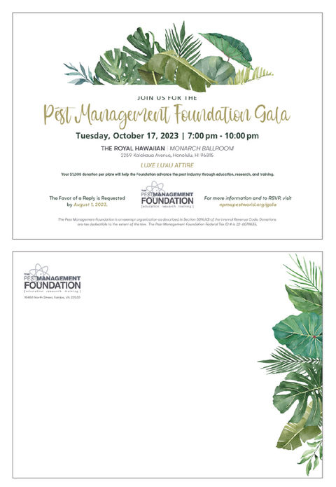 2023 Pest Management Foundation Gala Invite