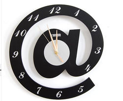 Best-home-decoration-font-b-MDF-b-font-letter-email-wall-clock-DIY-clock-Unique-gift