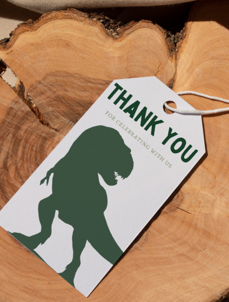 Thumbnail: Dinosaur Birthday Party Gift Tag