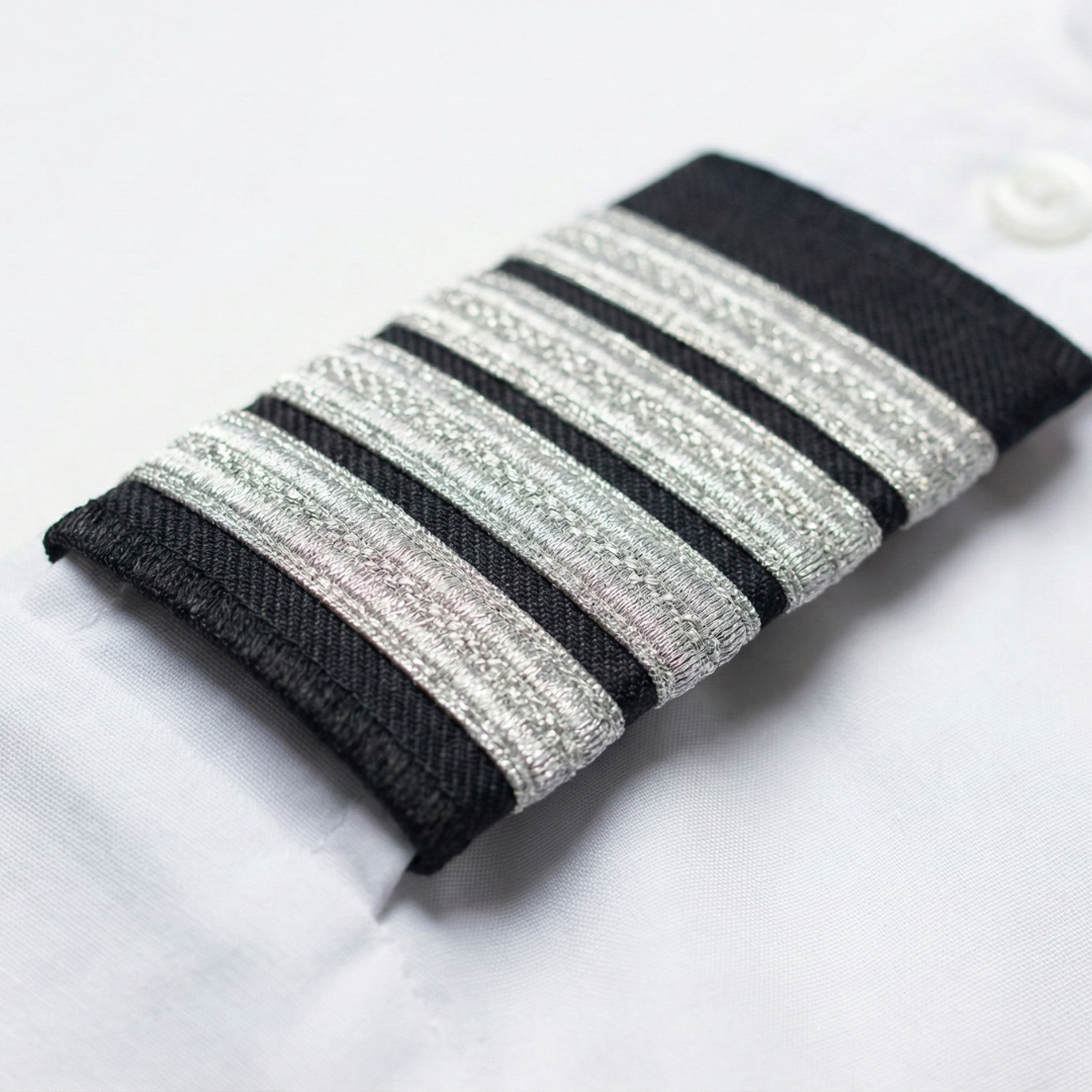 Kaptan Pilot Apoleti 4 Sırma Gümüş (Silver) | Airline Captain & Commander Rütbes