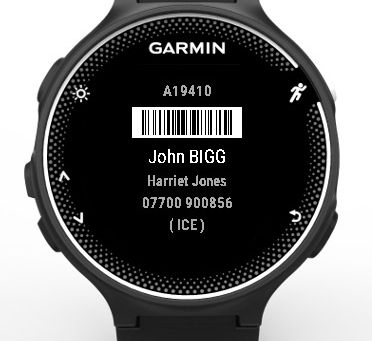 Adding your Parkrun bar code to a Garmin watch