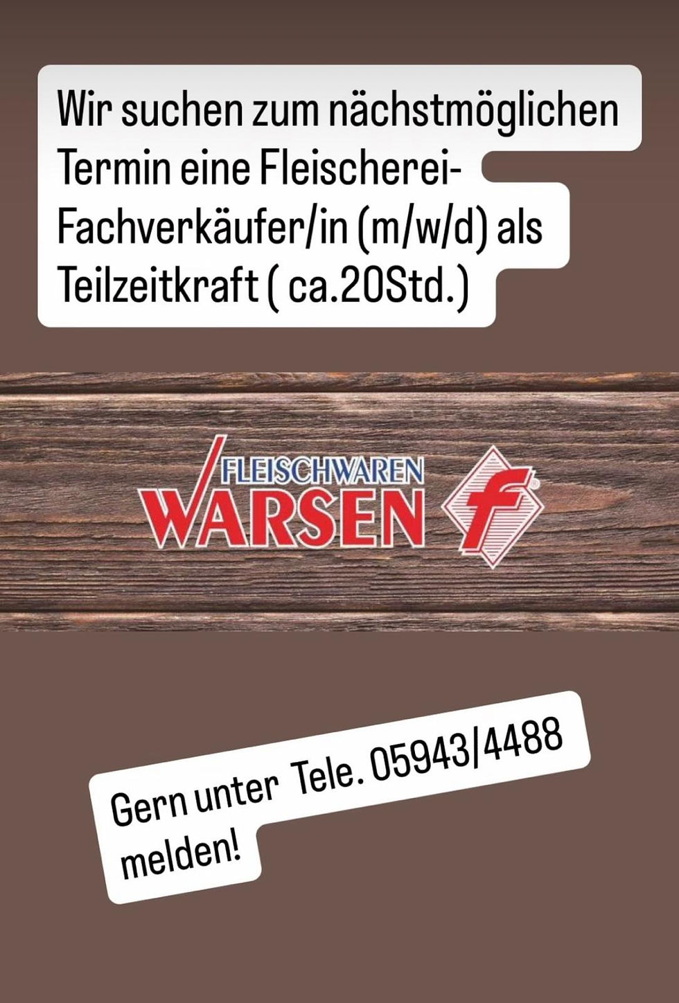 Fleischerei-Fachverkäuferin (m/w/d)