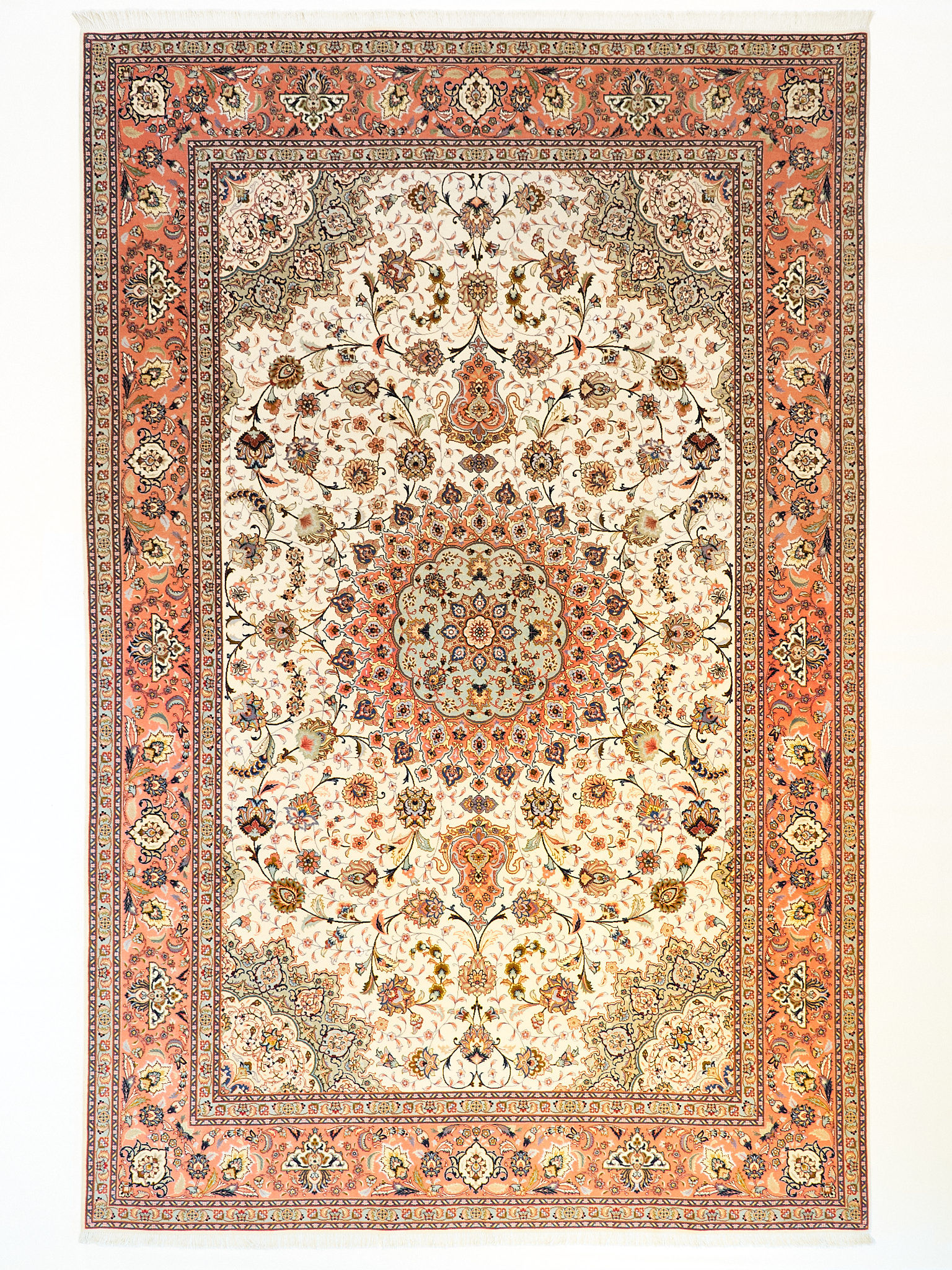 Tappeto Persiano Tabriz 60R in lana con inserti in seta