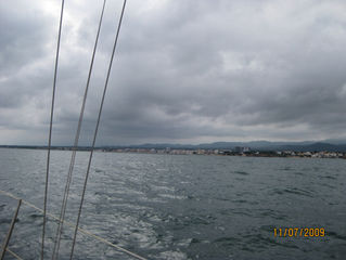 Más de 43 nudos de viento en el mes de julio...