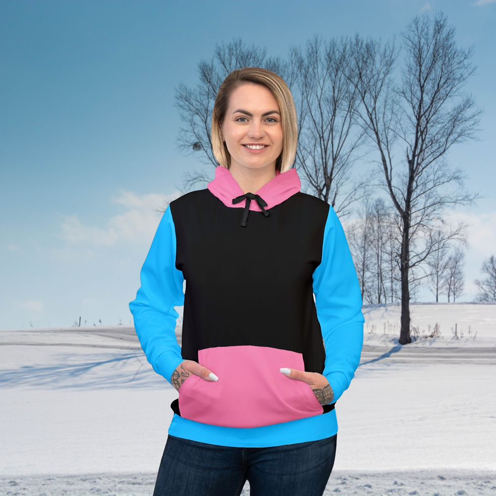 Thumbnail: Trans Pride Color Block Hoodie - Black