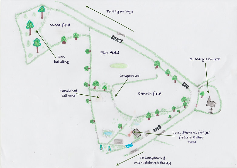 Campsite near Hay on Wye