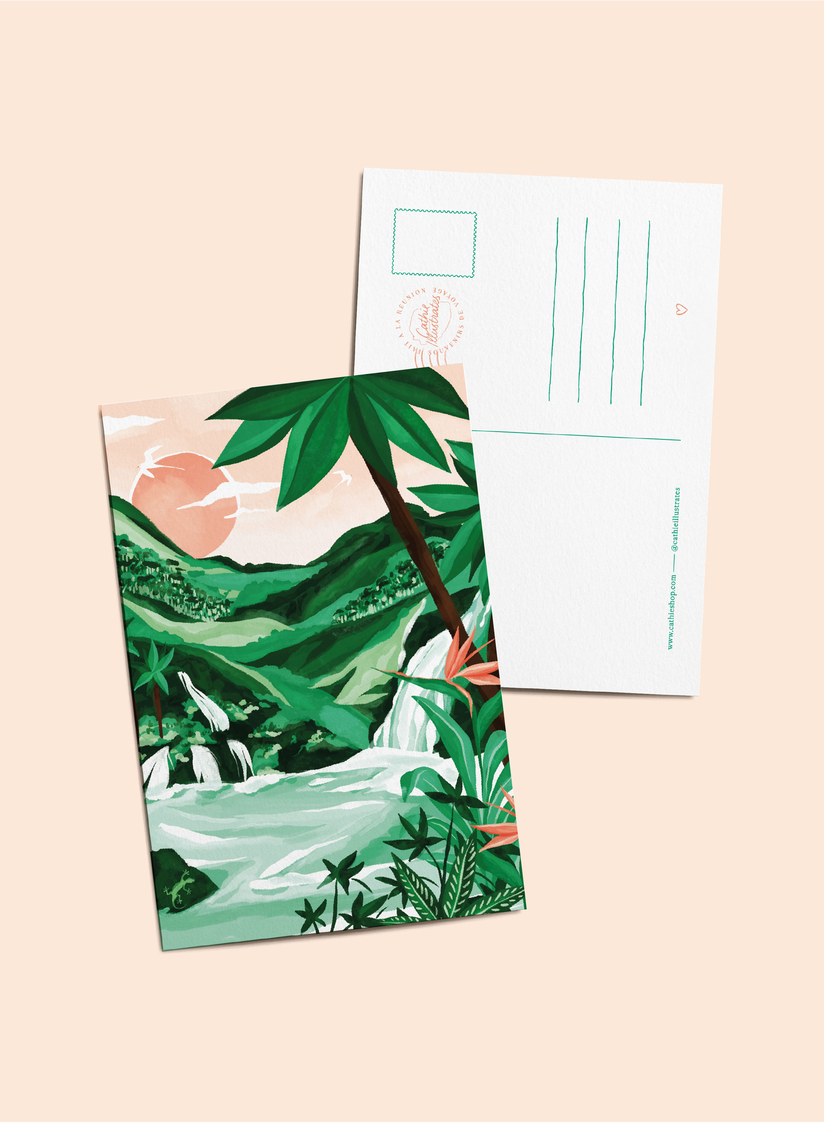 Carte Postale Cascade Fraîcheur