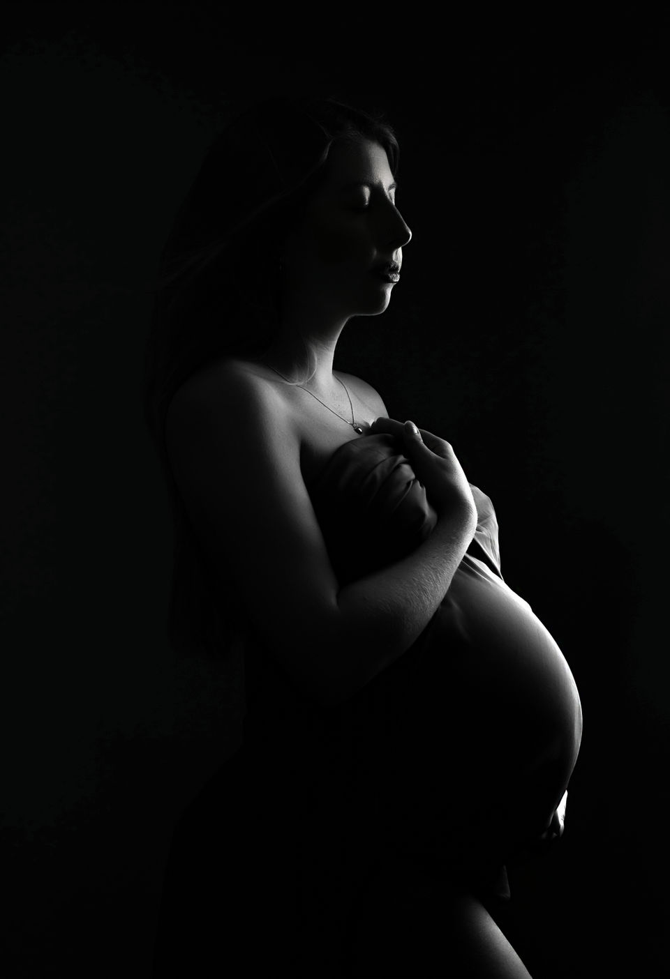 Studio maternity photoshoot photographed in my Portishead studio near Bristol
