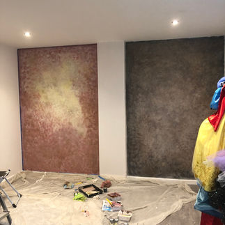 creating a photography backdrop from paint on a wall