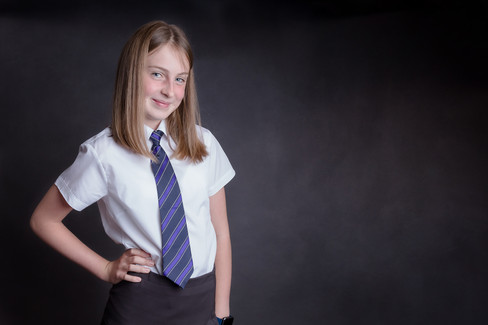 School girl in Gordano uniform in Portishead Bristol