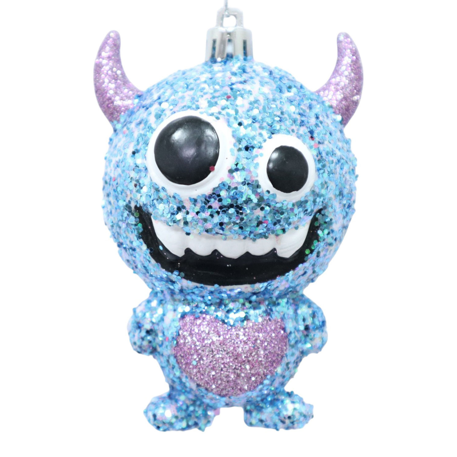 Blue Glitter Monster Decorative Ornament