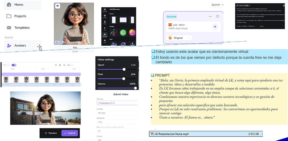 explicación Generación primera secuencia de video