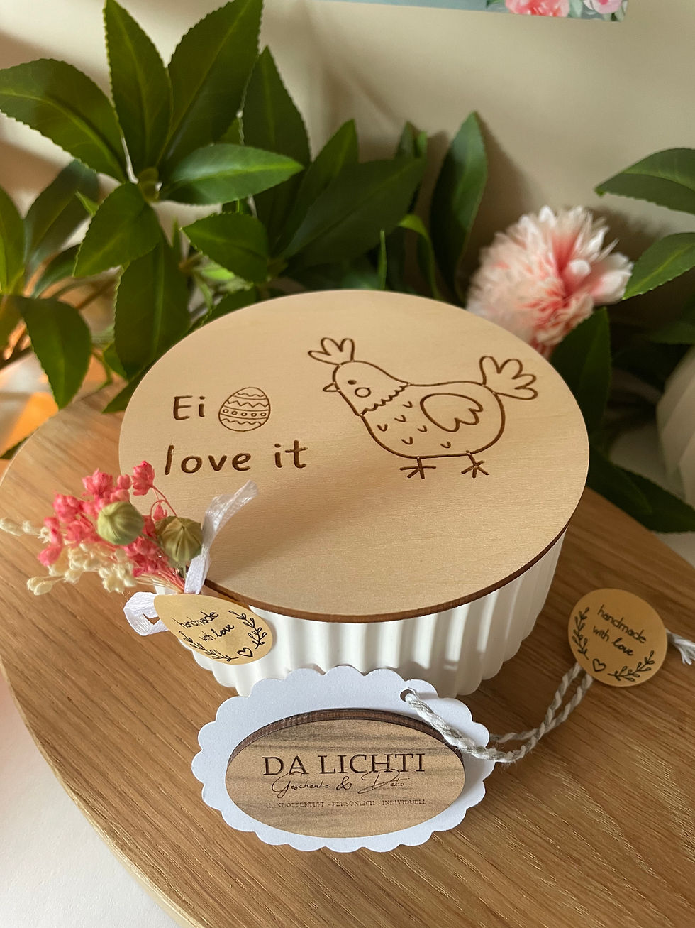 Miniaturbild: Oster - Geschenkdose mit Holzdeckel