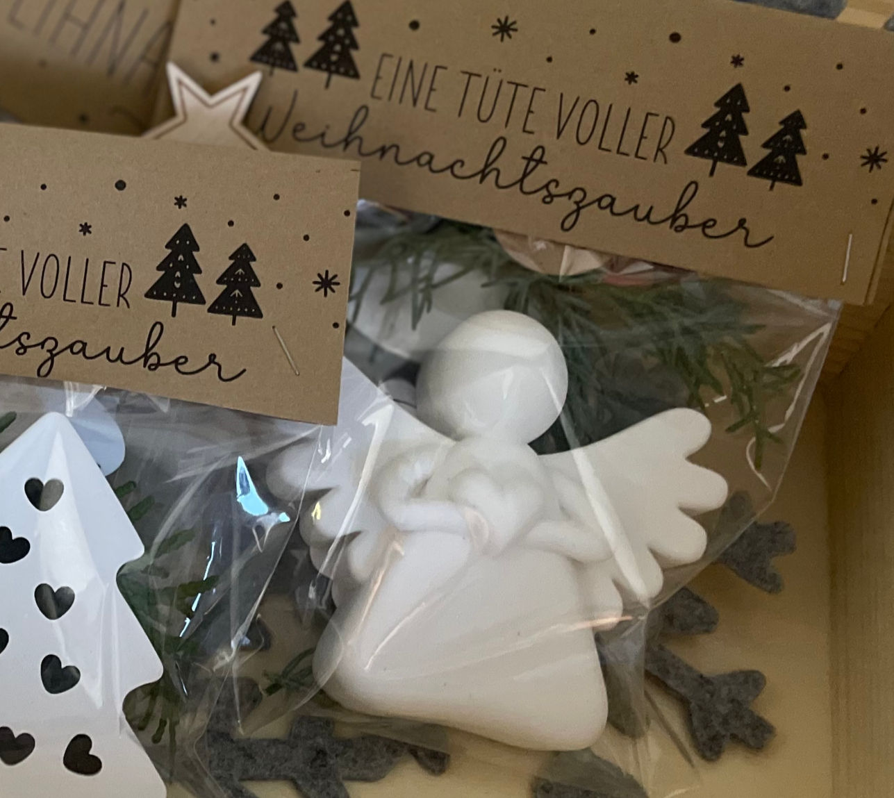 Weihnachtstüte "Schutzengel mit Herzerl"
