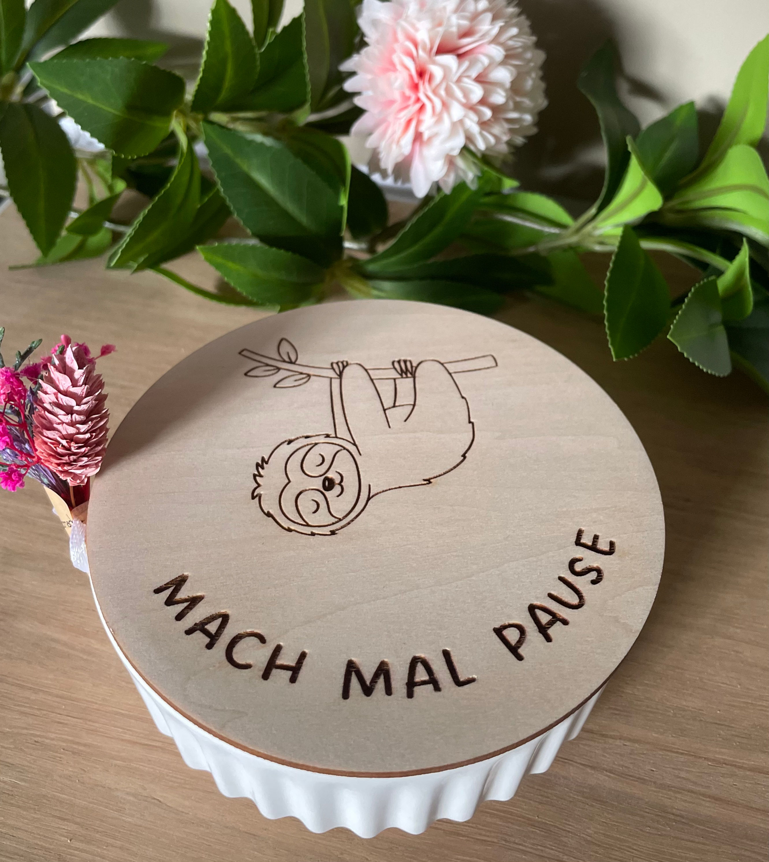 Studentendose mit Holzdeckel - personalisierbar