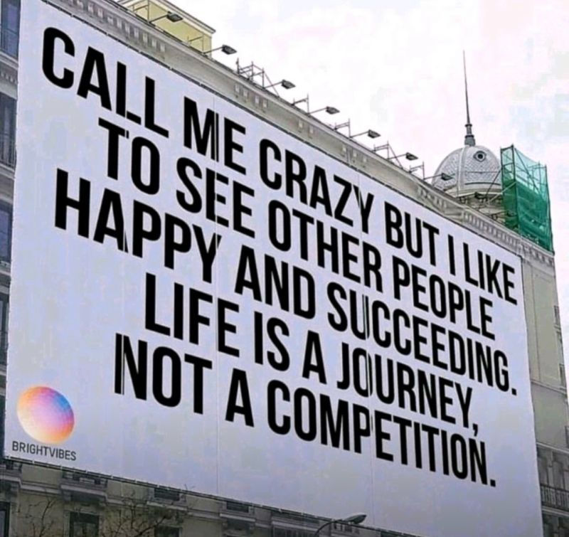 Life Is A Journey Not A Competition