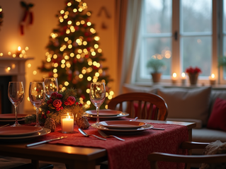 A cozy Christmas gathering space with warm lighting and festive decor - online dermatology minnesota wisconsin