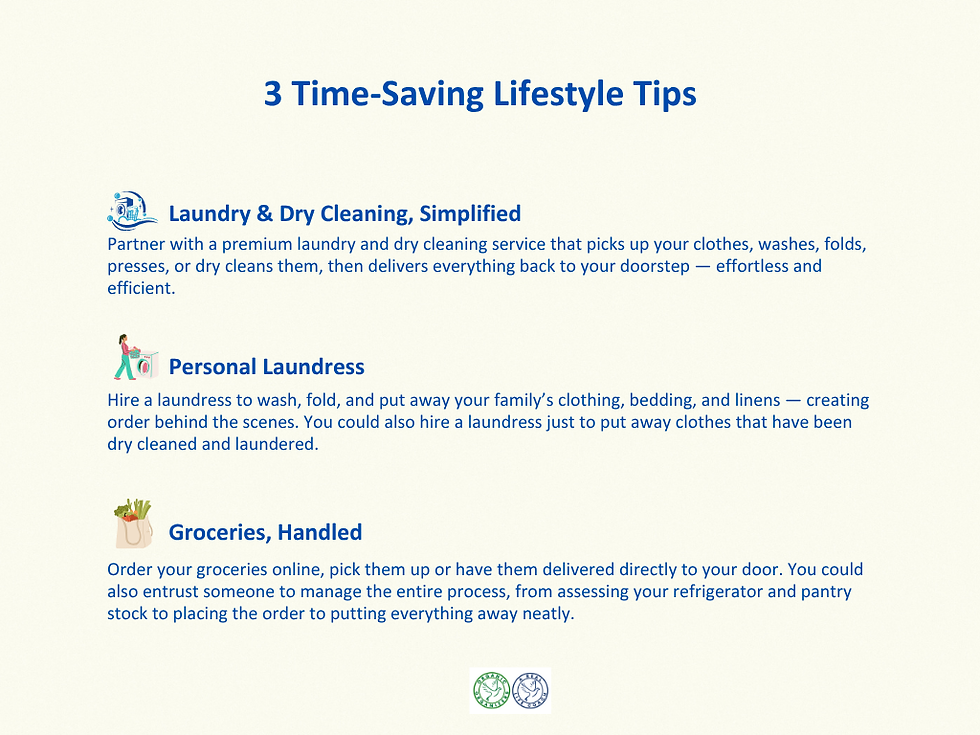 Practical tips to help free up your time and create more mental space.