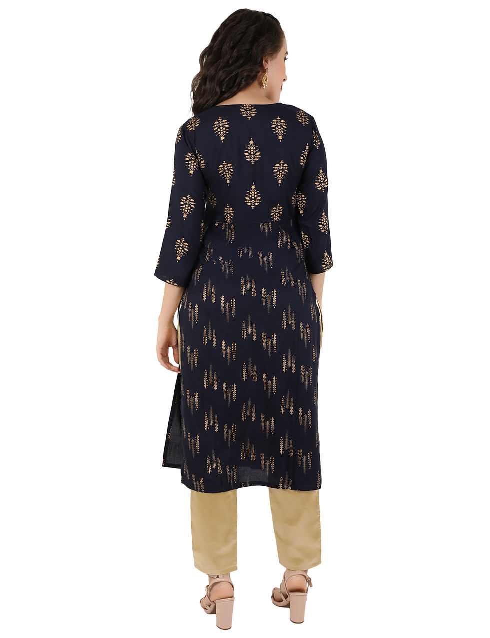 Thumbnail: Unfakenow Women Black Kurta and Palazzo Set Rayon
