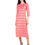 Thumbnail: UNFAKENOW  Women Striped Cotton Blend Straight Pink Kurta
