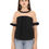 Thumbnail: UNFAKENOW  Casual Short Sleeve Embroidered Women Black Top