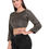 Thumbnail: UNFAKENOW Women Party Regular Sleeves Sequence Embellished Black Top