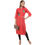 Thumbnail: UNFAKENOW  Women Embroidered Cotton Blend Straight Red Kurta