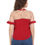 Thumbnail: UNFAKENOW  Casual Short Sleeve Embroidered Women Red Top