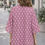 Thumbnail: Women Tropical Printed Casual Open Front Pink Shrug