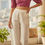 Thumbnail: Women Printed Sweetheart Neck Puff Sleeve Ethnic Cotton Crop Top