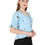 Thumbnail: UNFAKENOW  Casual Half Sleeve Floral Print Women Light Blue Top