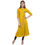 Thumbnail: UNFAKENOW  Women Embroidered Cotton Blend Straight Yellow Kurta