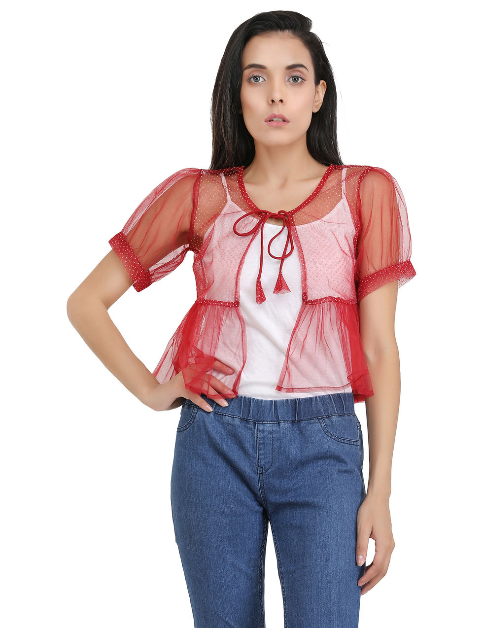 Thumbnail: shrug style top