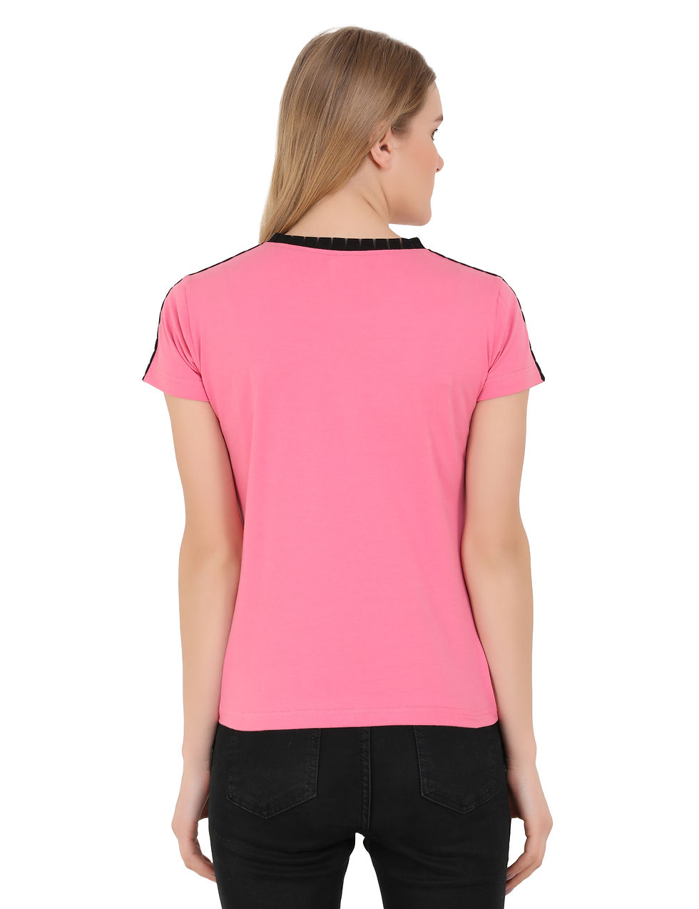 Thumbnail: UNFAKENOW  Printed Women Round Neck Pink T-Shirt