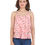 Thumbnail: UNFAKENOW  Casual Sleeveless Floral Print Women Pink Top