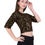 Thumbnail: UNFAKENOW  Party Regular Sleeves Sequence Embellished Women Yellow Velvet Top