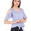 Thumbnail: UNFAKENOW  Casual Cutout Sleeve Checkered Women Multicolor Top