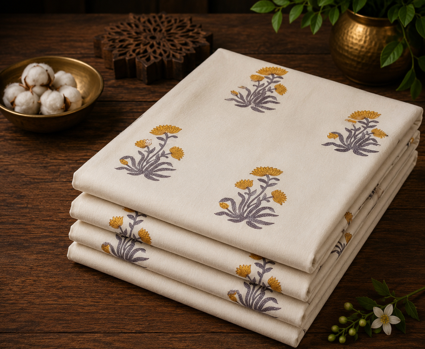Printed Sanghaneri Cotton Fabric