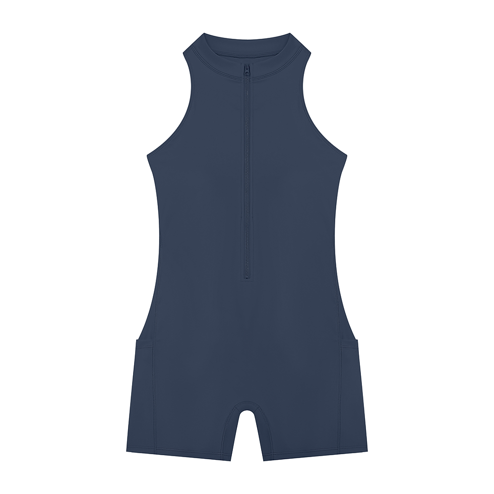 Thumbnail: Women’s Quarter-Zip Yoga Romper