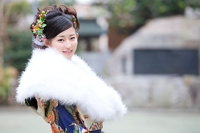 成人式 着物の女性