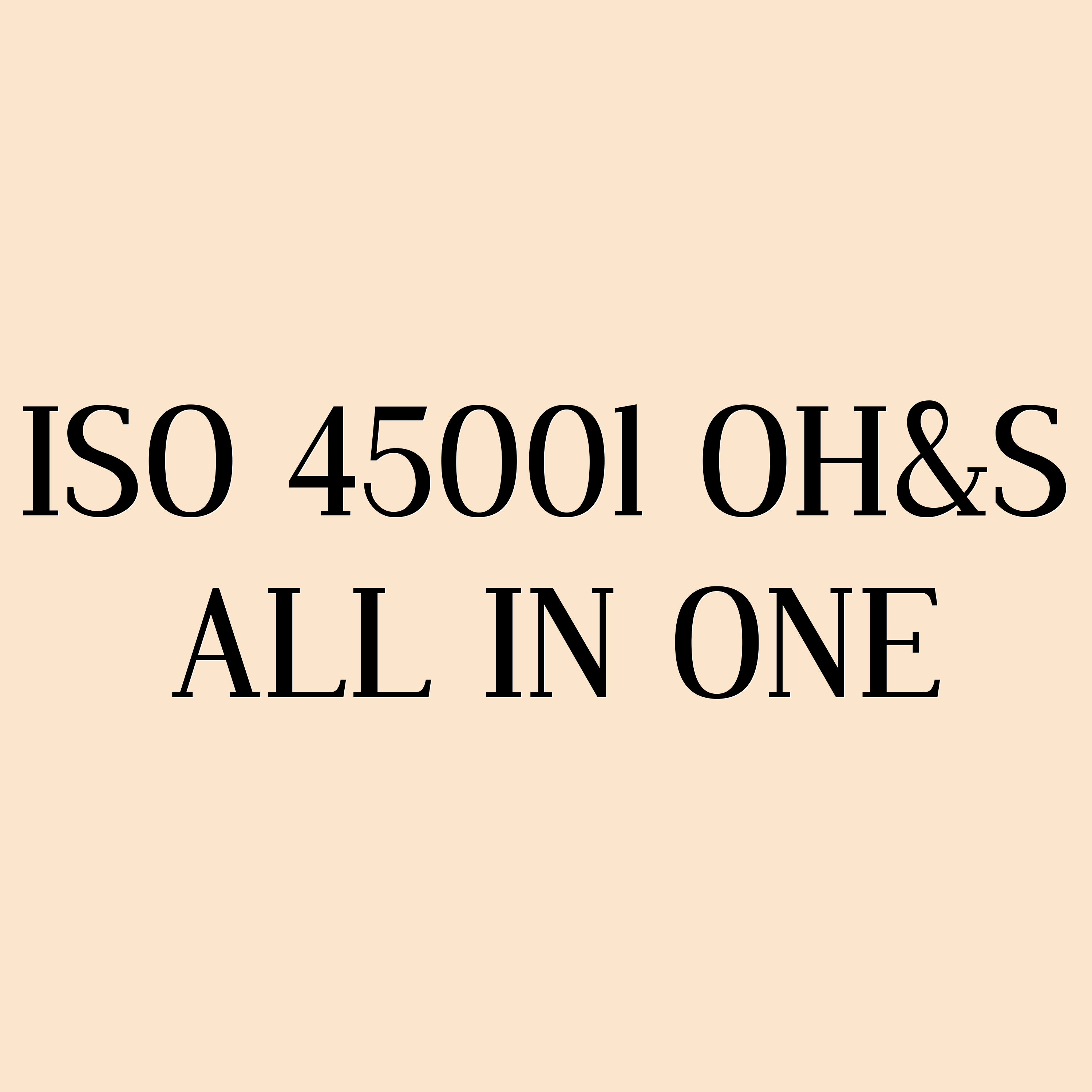 ISO 45001 OH&S ALL IN ONE PACKAGE