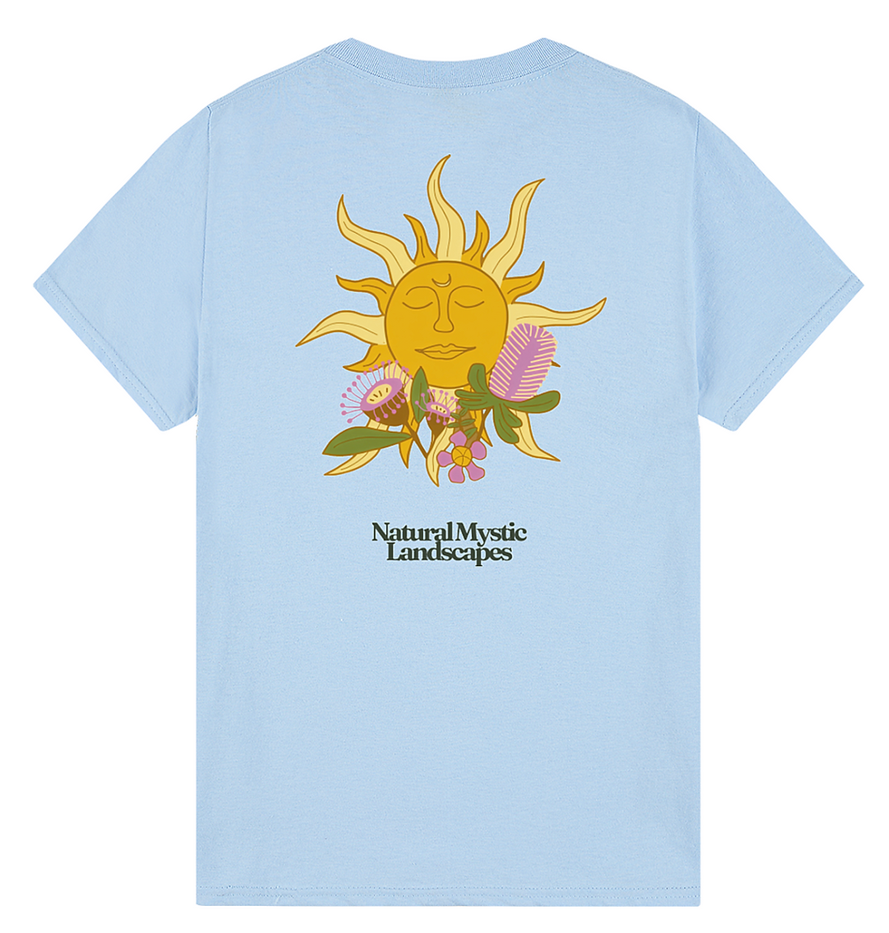 Thumbnail: Natural Mystic Landscapes Native Garden T-Shirt – Baby Blue (Coming Soon)