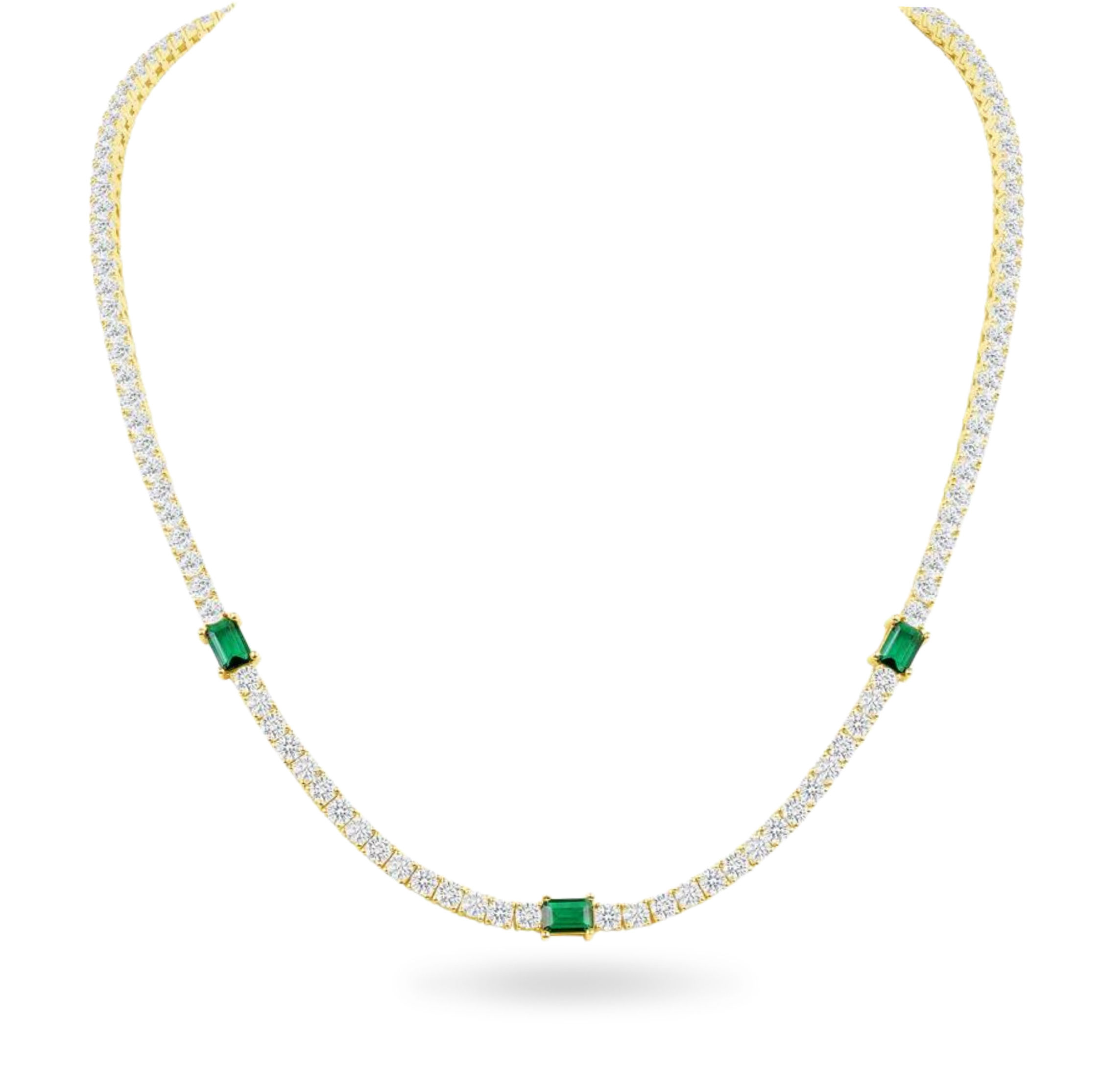 Emerald Tennis Necklace