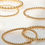 Thumbnail: 14k Gold-Plated Beaded CZ Bead Bracelet