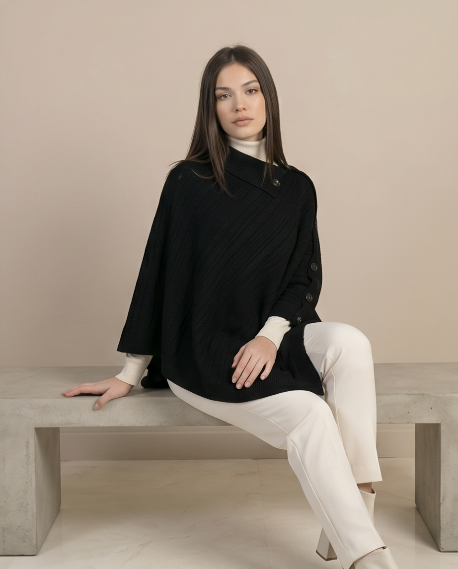 Miniatura: Poncho preto