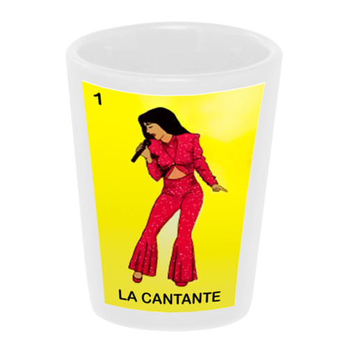 "Loteria La Cantante" (the Singer) Shot Glass