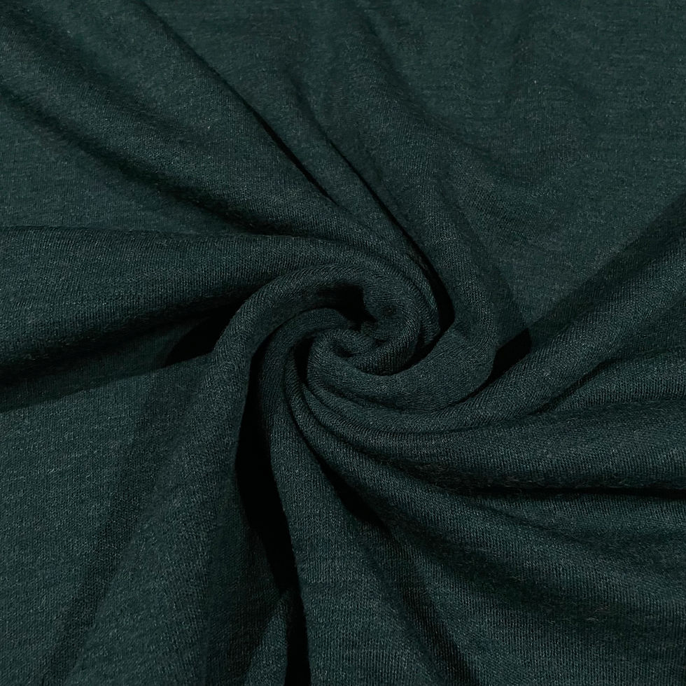 Merino-Jersey in dunklem Blaugrün meliert