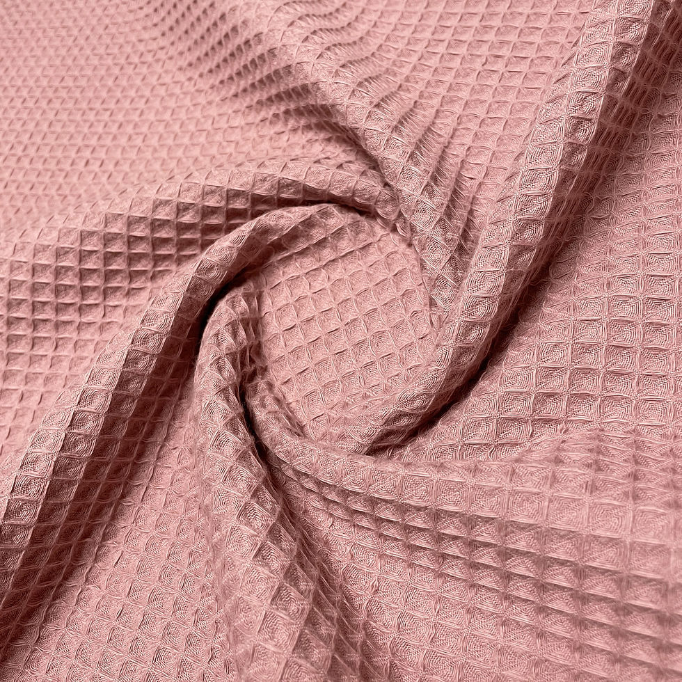 Waffelstoff in kräftigem altrosa